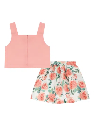 Mama Luma Rose Satin Skirt Set In Pink