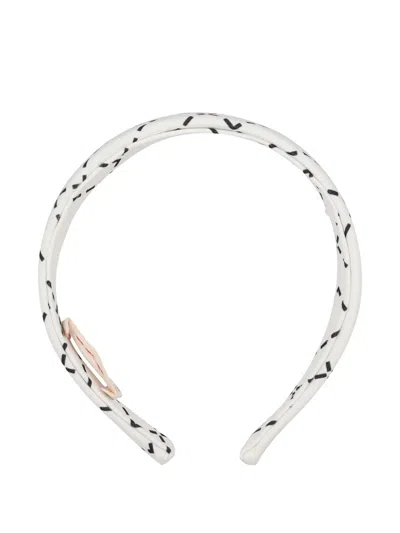 Elisabetta Franchi Logo-pattern Headband In Brown