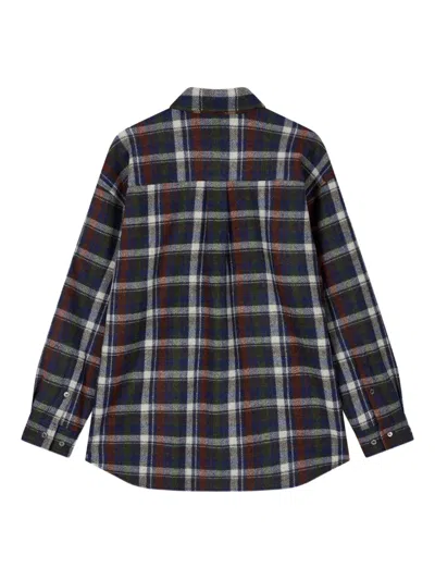 Studio Tomboy Checkered Wool Shirt In Multi