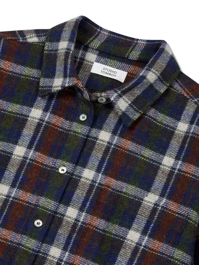 Studio Tomboy Checkered Wool Shirt In Multi
