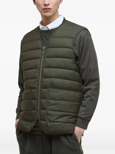Barbour Zip Quilted Jacket In Green