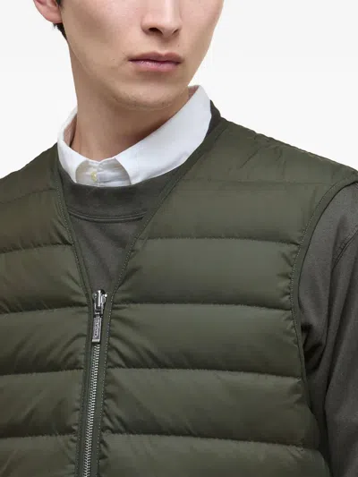 Barbour Zip Quilted Jacket In Green