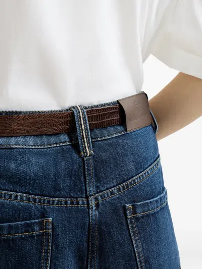 Brunello Cucinelli Zip-fastening Wide-leg Jeans In Blue