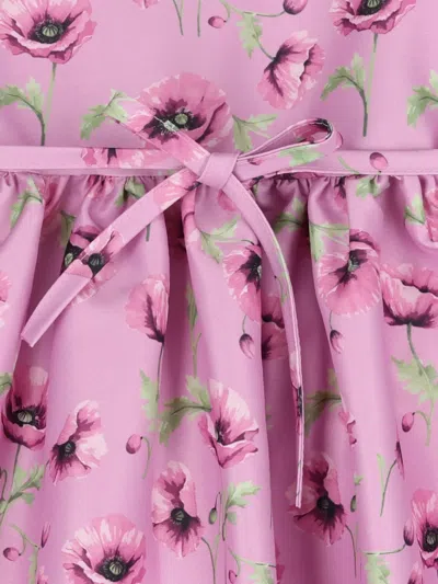 Mama Luma Floral-pattern Belted-waist Dress In Pink