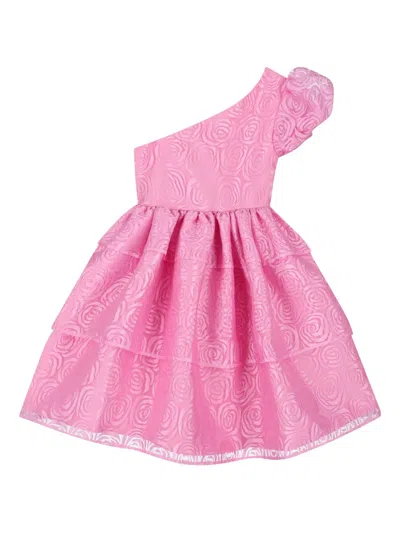 Mama Luma Floral Organza Dress In Pink