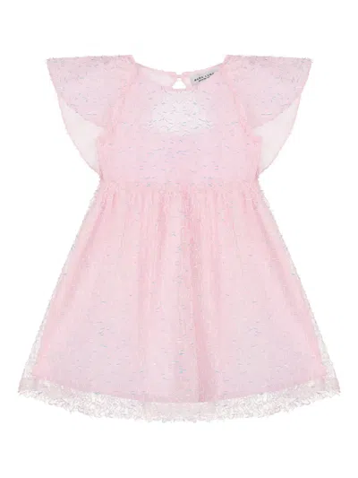 Mama Luma Embellished Tulle Dress In Pink