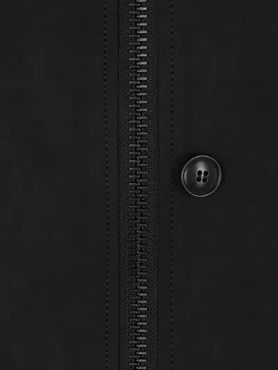 Yohji Yamamoto Black Twill Darts Bomber Jacket