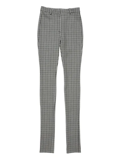 Acne Studios Gingham Check Trousers In White
