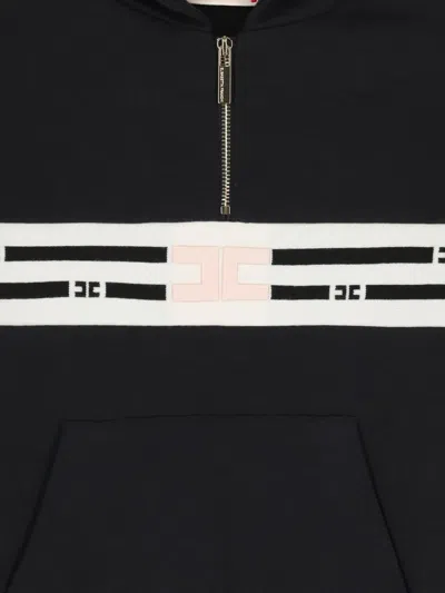 Elisabetta Franchi Zip-fastening Hoodie In Black