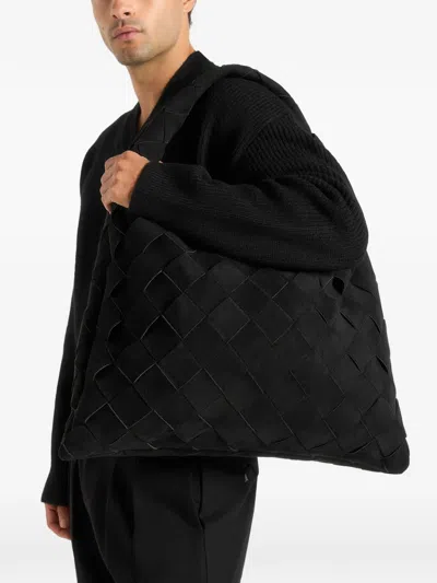 Manière De Voir Aubin Woven-design Tote Bag In Yellow