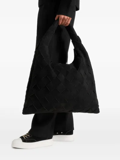 Manière De Voir Aubin Woven-design Tote Bag In Yellow