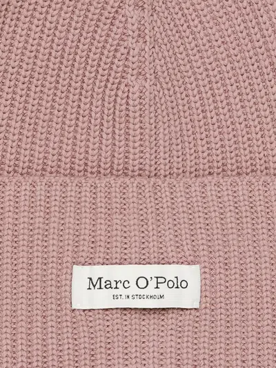 Marc O'polo Ribbed-knit Beanie In Pink