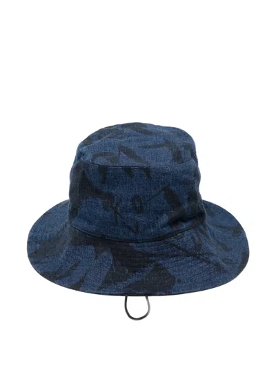Ports V Printed Bucket Hat In Blue