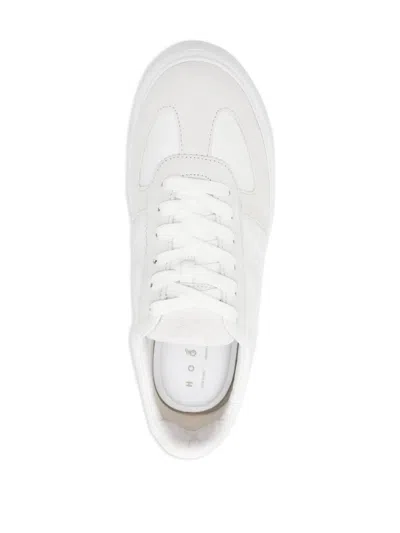 Hogan H-stripes Platform Sneakers In White