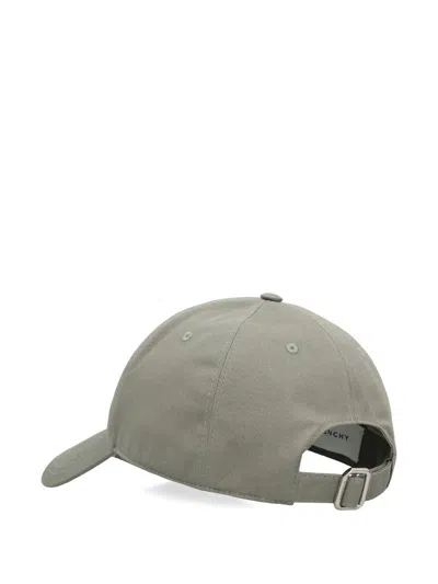 Givenchy Paris Embroidered Cap In Cotton In Gray