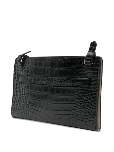 Totême Belted Crocodile-embossed Cross Body Bag In Pink