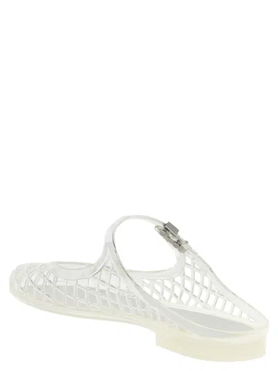 Tory Burch Mello Mary Jane Jelly Flat Shoes White In White