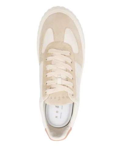 Hogan H-stripe Platform Sneakers In Neutral