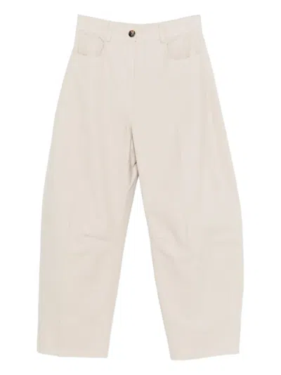 Mark Kenly Domino Tan Five-pockets Trousers In White