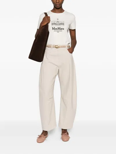 Mark Kenly Domino Tan Five-pockets Trousers In White