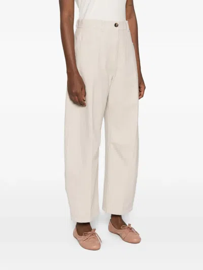Mark Kenly Domino Tan Five-pockets Trousers In White