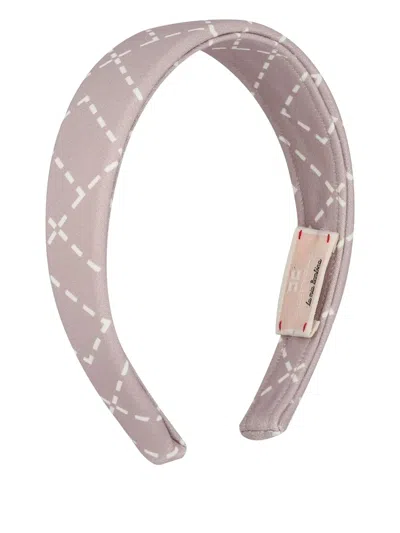 Elisabetta Franchi Stripe-pattern Headband In Pink