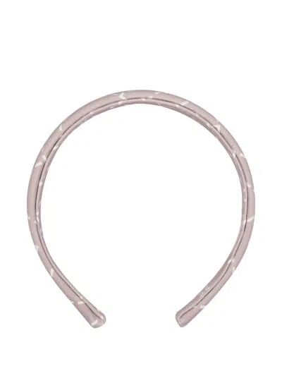 Elisabetta Franchi Stripe-pattern Headband In Pink