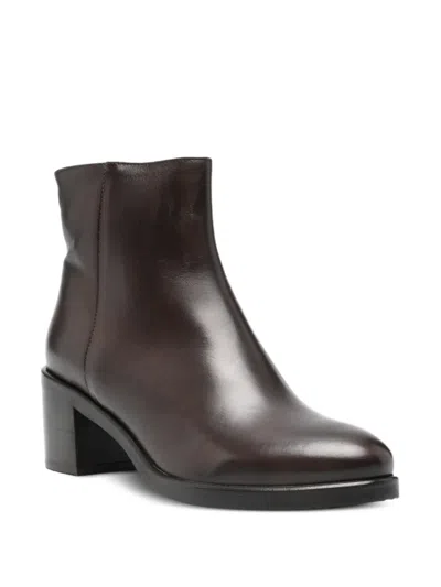 Paola Parisi 60mm Zip-up Ankle Boots In Brown