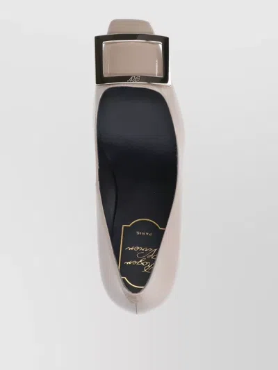 Roger Vivier High Heel Pumps Pointed Toe Stiletto Buckle In Neutral