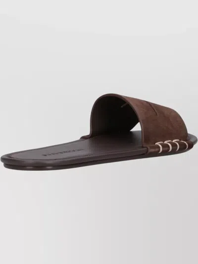 Jw Anderson Mules Ballet Style Suede Upper Open Toe In Brown