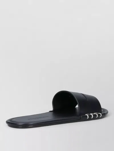 Jw Anderson Mules Flat Sole Open Toe Metal Accents In Black