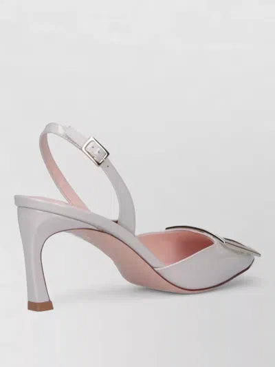 Roger Vivier High Heel Pumps Slingback Pointed Toe Kitten In Blue