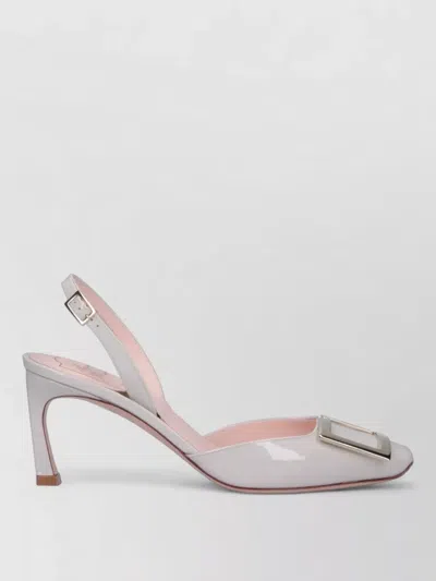 Roger Vivier High Heel Pumps Slingback Pointed Toe Kitten In Blue