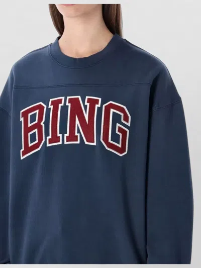 Anine Bing Trenton Fleece Crew Neck Sweatshirt In Multi