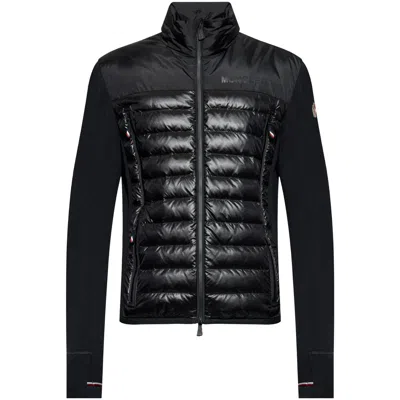 Moncler Padded Sweatshirt With High Collar And Long Sleeves In Black