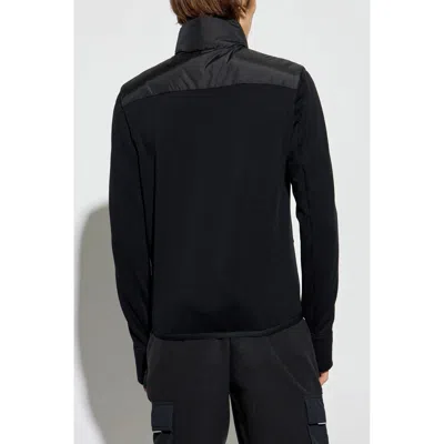 Moncler Padded Sweatshirt With High Collar And Long Sleeves In Black
