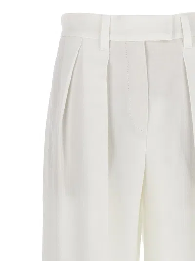 Brunello Cucinelli Palazzo Pants White In White