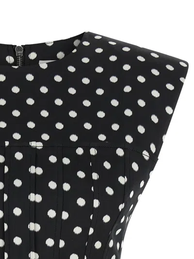 Ganni Polka Dot Top In Black