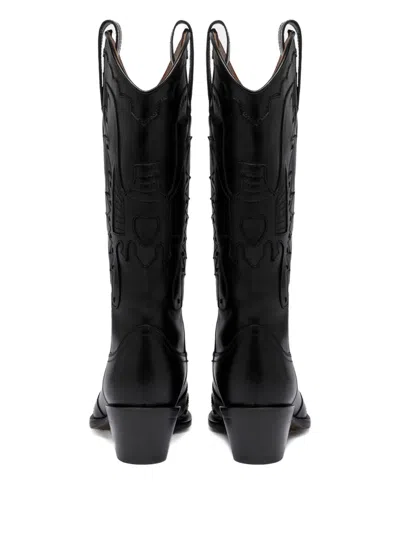 Buttero 60mm Annie Pointed-toe Cowboy Boots In Black