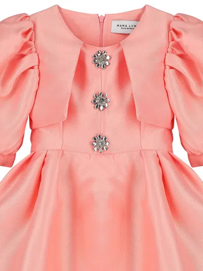 Mama Luma Satin Jewelled Dress In Purple