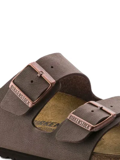 Birkenstock Arizona Birkibuc Buckled Sandals In Brown