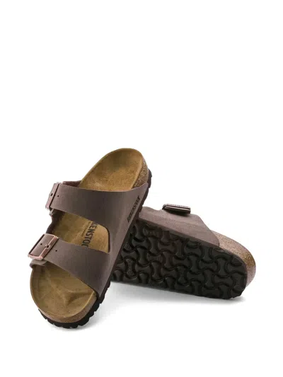 Birkenstock Arizona Birkibuc Buckled Sandals In Brown