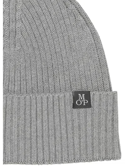 Marc O'polo Ribbed-knit Beanie In Gray