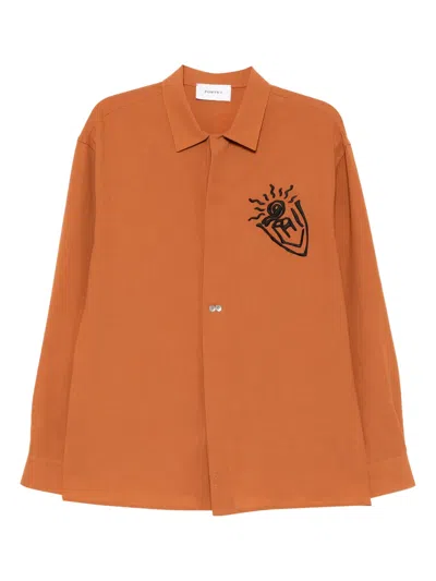 Ports V Graphic-printed Shirt In Orange