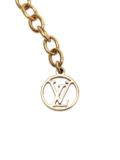 Pre-owned Louis Vuitton 2015 Gold Plated Brass Lv & Me S Bracelet Costume Bracelet