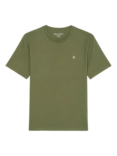 Marc O'polo Logo-embroidered T-shirt In Green