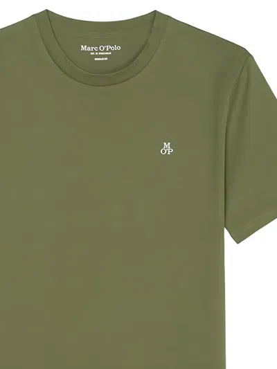 Marc O'polo Logo-embroidered T-shirt In Green