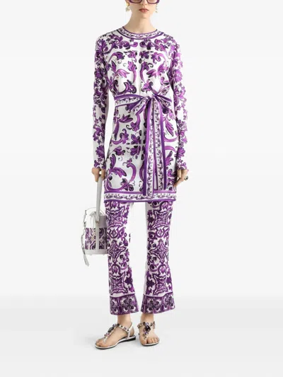 Dolce & Gabbana Short Printed Dress In Multi