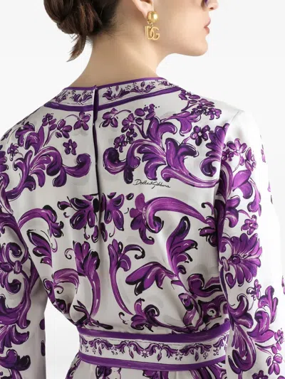 Dolce & Gabbana Short Printed Dress In Multi