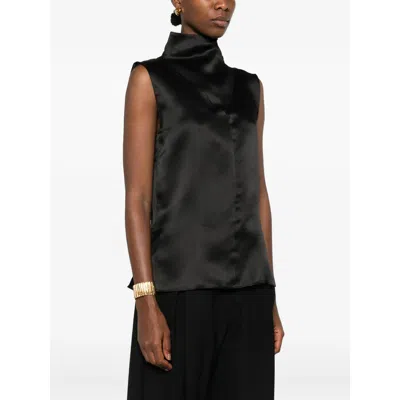 Mark Kenly Domino Tan High-neck Top